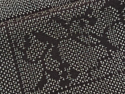 平和屋着物■上質な紬　横段花文　正絹　逸品　CABF8322xi