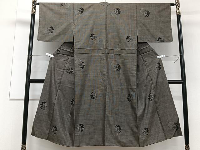 平和屋着物■本場大島紬 ９マルキ 抽象文様 正絹 逸品 CABF8332xi