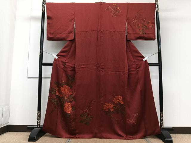 平和屋着物■訪問着 刺繍 草花文 正絹 逸品 CABF8337xi