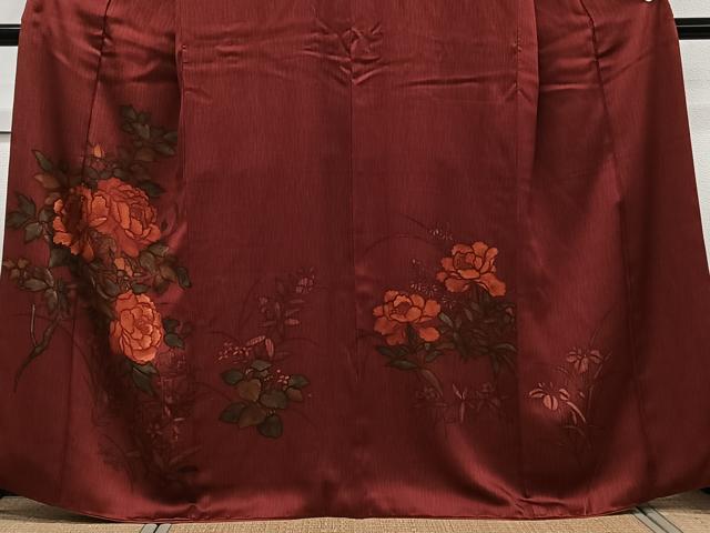 平和屋着物■訪問着 刺繍 草花文 正絹 逸品 CABF8337xi