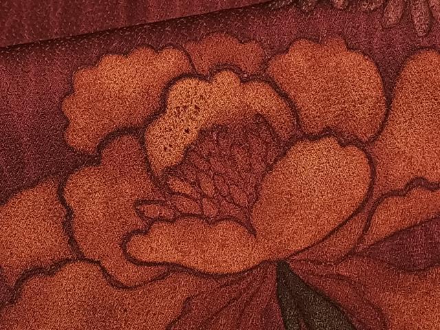 平和屋着物■訪問着 刺繍 草花文 正絹 逸品 CABF8337xi