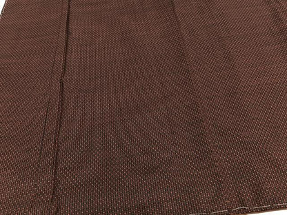 平和屋着物■上質な紬 格子 黒地 正絹 逸品 CABF8344xi