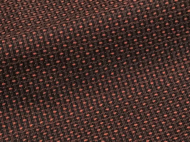 平和屋着物■上質な紬 格子 黒地 正絹 逸品 CABF8344xi