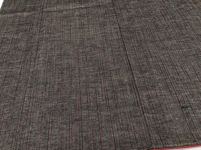 平和屋着物■上質な紬　縞　正絹　逸品　未使用　CABF8355xi