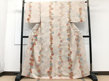 平和屋着物■上質な小紋　花間道　暈し染め　正絹　逸品　CABF8356xi