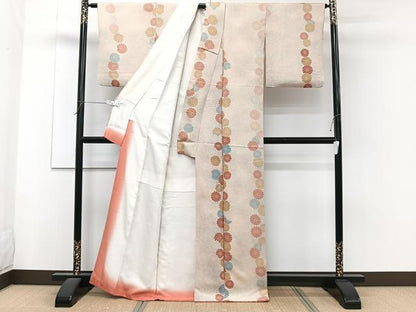 平和屋着物■上質な小紋　花間道　暈し染め　正絹　逸品　CABF8356xi