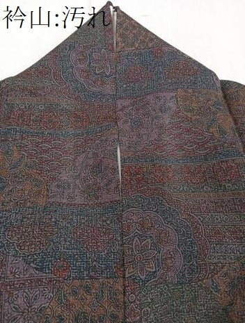 平和屋着物■上質な小紋 切嵌花鳥文 正絹 逸品 CABF8357xi