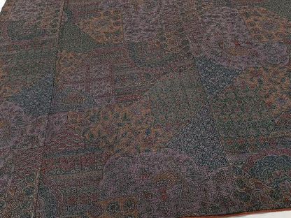 平和屋着物■上質な小紋 切嵌花鳥文 正絹 逸品 CABF8357xi