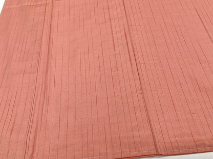 平和屋着物■上質な色無地　花間道　甚三紅色　正絹　逸品　未使用　CABF8361xi