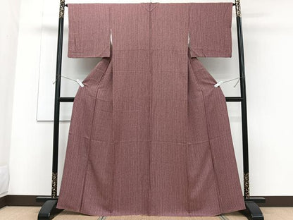 平和屋着物■上質な小紋 縞 正絹 逸品 CABF8363xi