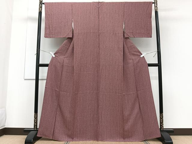 平和屋着物■上質な小紋 縞 正絹 逸品 CABF8363xi