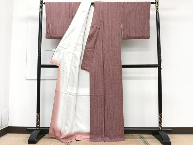 平和屋着物■上質な小紋 縞 正絹 逸品 CABF8363xi