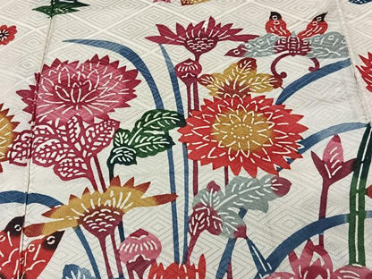 平和屋着物■訪問着 型染め 花蝶文 高島屋扱い 正絹 逸品 CABF8366xi