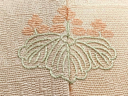 平和屋着物■上質な小紋　流水草花文　暈し染め　正絹　逸品　CABF8376xi