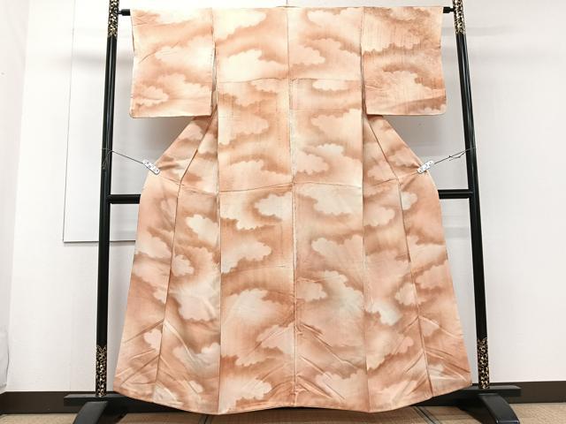 平和屋着物■上質な小紋　雲取り文　暈し染め　正絹　逸品　CABF8378xi
