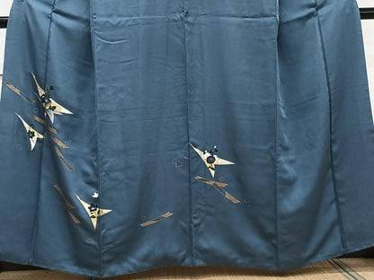 平和屋着物■訪問着　飛鳥草花文　金銀彩　正絹　逸品　CABF8380xi
