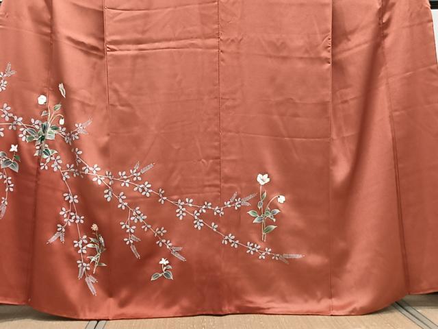 平和屋着物■訪問着　草花文　萩　金彩　正絹　逸品　CABF8383xi