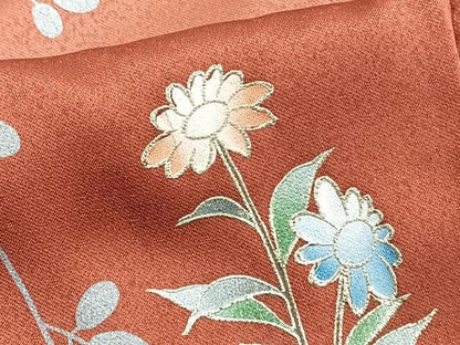 平和屋着物■訪問着　草花文　萩　金彩　正絹　逸品　CABF8383xi