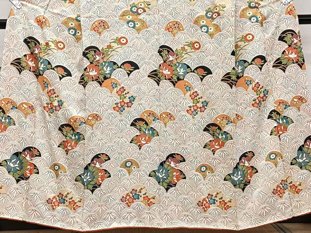 平和屋着物■訪問着 青海波草花文 金彩 正絹 逸品 CABF8385xi