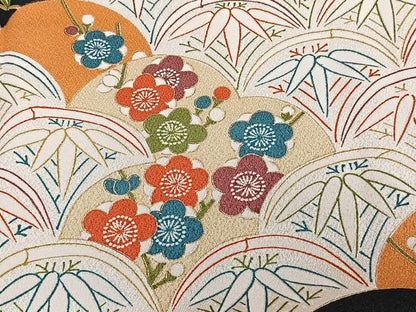 平和屋着物■訪問着 青海波草花文 金彩 正絹 逸品 CABF8385xi