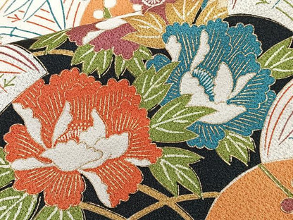 平和屋着物■訪問着 青海波草花文 金彩 正絹 逸品 CABF8385xi