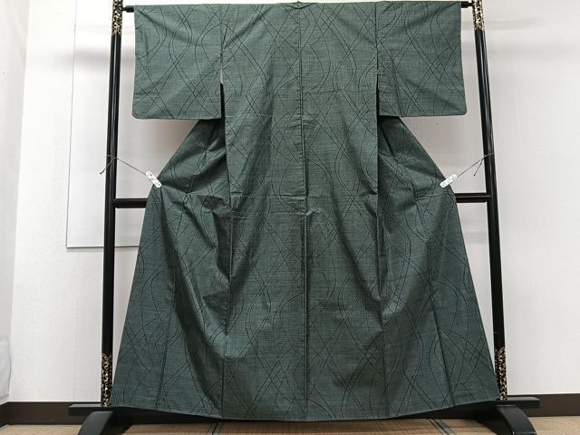 平和屋着物■本場大島紬　９マルキ　よろけ縞　正絹　逸品　CABF8387xi