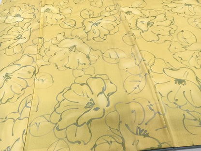 平和屋着物■上質な小紋　手描き　草花文　暈し染め　正絹　逸品　CABF8388xi