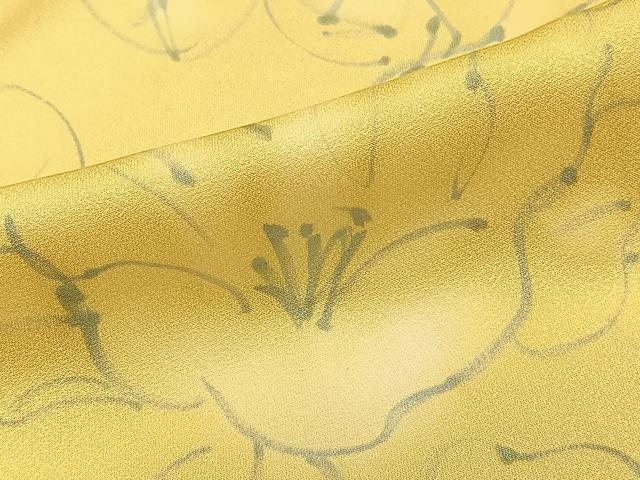 平和屋着物■上質な小紋　手描き　草花文　暈し染め　正絹　逸品　CABF8388xi