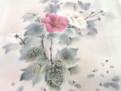 平和屋着物■訪問着 手描き 草花文 暈し染め 金銀彩 正絹 逸品 CABF8397xi
