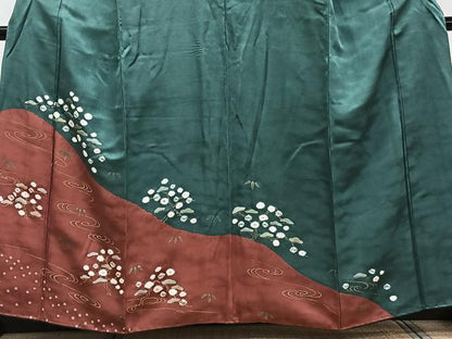 平和屋着物■訪問着 絞り 流水枝花文 暈し染め 金彩 正絹 逸品 CABF8400xi