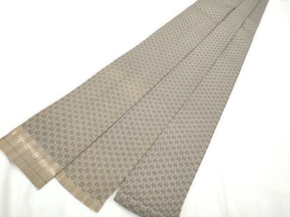 平和屋着物●男性　本場筑前博多織　角帯　霞文　証紙付き　正絹　逸品　CABF8402hy