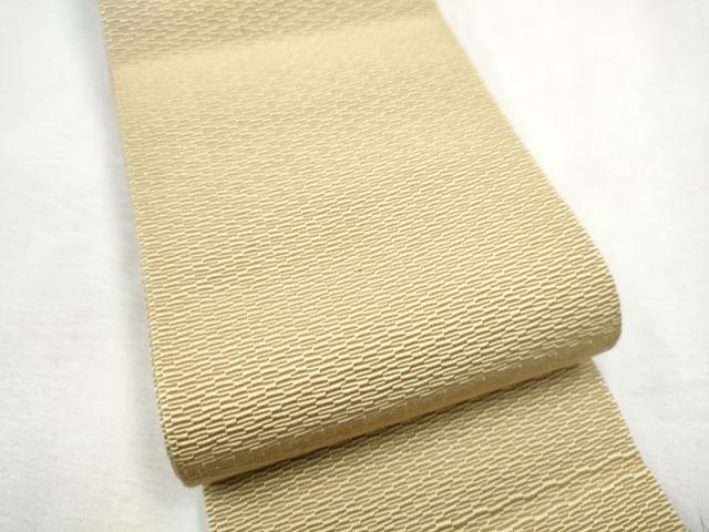 平和屋着物●男性　本場筑前博多織　角帯　色無地　飴色　正絹　逸品　CABF8403hy