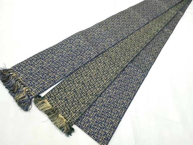 平和屋着物●男性　本場筑前博多織　角帯　霞文　正絹　逸品　CABF8408hy