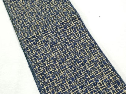 平和屋着物●男性　本場筑前博多織　角帯　霞文　正絹　逸品　CABF8408hy
