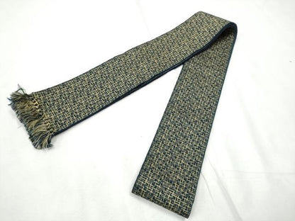 平和屋着物●男性　本場筑前博多織　角帯　霞文　正絹　逸品　CABF8408hy