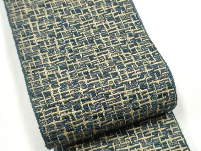 平和屋着物●男性　本場筑前博多織　角帯　霞文　正絹　逸品　CABF8408hy