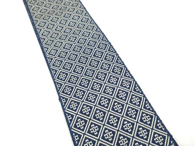 平和屋着物●男性　本場筑前博多織　角帯　菱幾何学文様　正絹　逸品　CABF8410hy