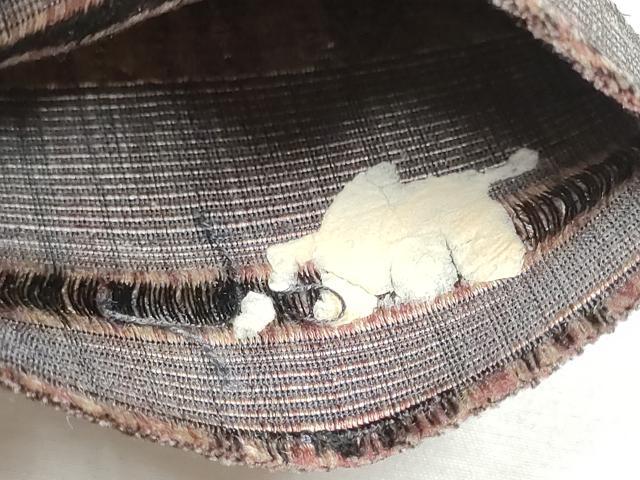 平和屋着物●男性　本場筑前博多織　角帯　間道　正絹　逸品　CABF8414hy