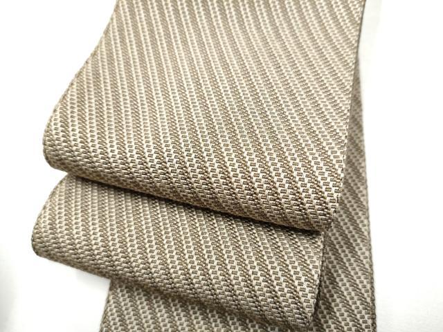 平和屋着物●男性　角帯　斜線文　正絹　逸品　CABF8425hy