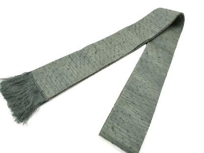 平和屋着物●男性　角帯　紬地　霞文　正絹　逸品　CABF8431hy