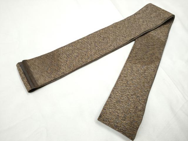平和屋着物●男性　本場筑前博多織　角帯　霞文　証紙付き　正絹　逸品　CABF8437hy
