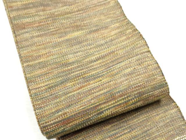 平和屋着物●男性　本場筑前博多織　角帯　霞文　正絹　逸品　CABF8440hy