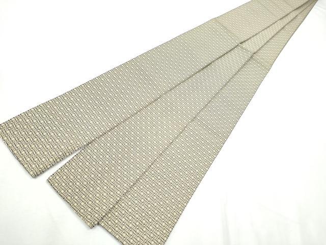 平和屋着物●男性　本場筑前博多織　角帯　幾何学文様　正絹　逸品　CABF8449hy