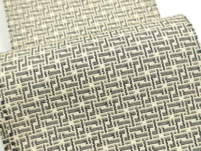 平和屋着物●男性　本場筑前博多織　角帯　幾何学文様　正絹　逸品　CABF8449hy