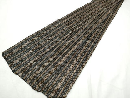 平和屋着物●男性　角帯　花丸間道　金糸　正絹　逸品　CABF8451hy