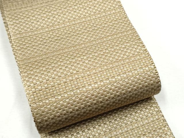 平和屋着物●男性　本場筑前博多織　角帯　横段文　正絹　逸品　CABF8453hy