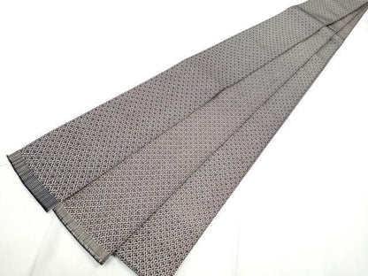 平和屋着物●男性　本場筑前博多織　角帯　花菱文　正絹　逸品　CABF8454hy