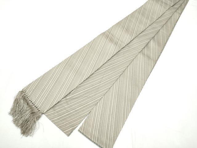平和屋着物●男性　角帯　斜線文　正絹　逸品　CABF8459hy
