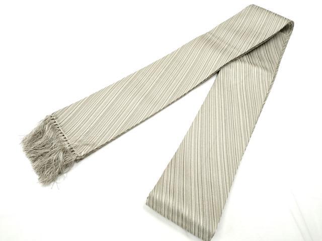 平和屋着物●男性　角帯　斜線文　正絹　逸品　CABF8459hy
