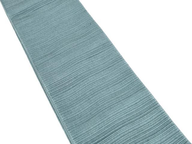 平和屋着物●男性　本場筑前博多織　角帯　よろけ縞　色無地　錆鼠色　証紙付き　井上絹織物謹製　正絹　逸品　CABF8465hy